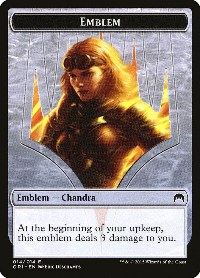 Chandra, Roaring Flame Emblem [Magic Origins Tokens] | Gear Gaming Fayetteville