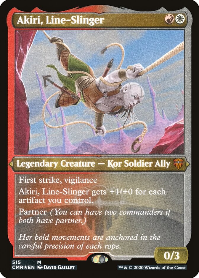 Akiri, Line-Slinger (Etched) [Commander Legends] | Gear Gaming Fayetteville