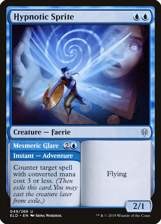 Hypnotic Sprite // Mesmeric Glare [Throne of Eldraine] | Gear Gaming Fayetteville