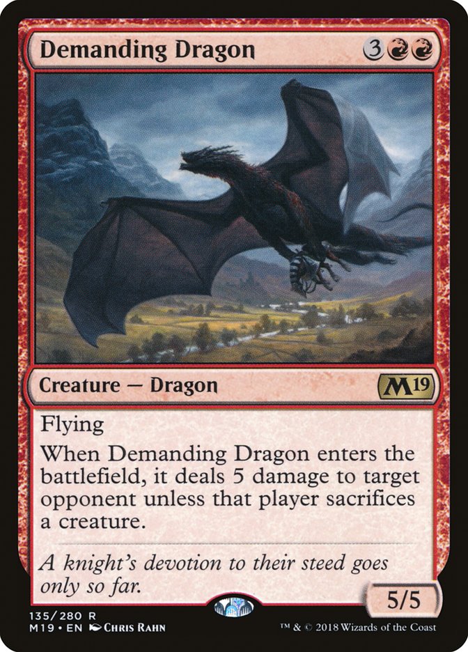 Demanding Dragon [Core Set 2019] | Gear Gaming Fayetteville