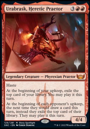 Urabrask, Heretic Praetor (Promo Pack) [Streets of New Capenna Promos] | Gear Gaming Fayetteville