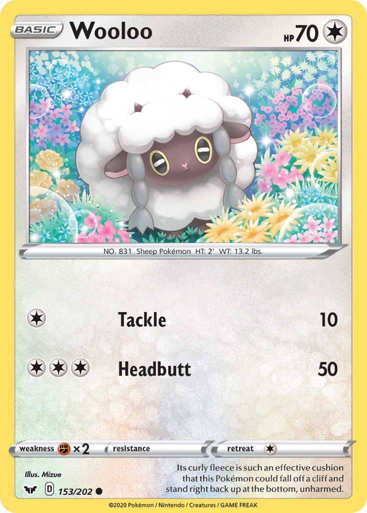 Wooloo (153/202) [Sword & Shield: Base Set] | Gear Gaming Fayetteville