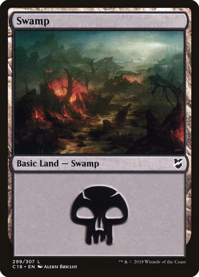 Swamp (299) [Commander 2018] | Gear Gaming Fayetteville