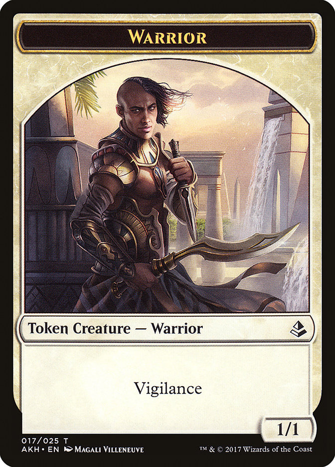 Warrior // Labyrinth Guardian Double-Sided Token [Amonkhet Tokens] | Gear Gaming Fayetteville