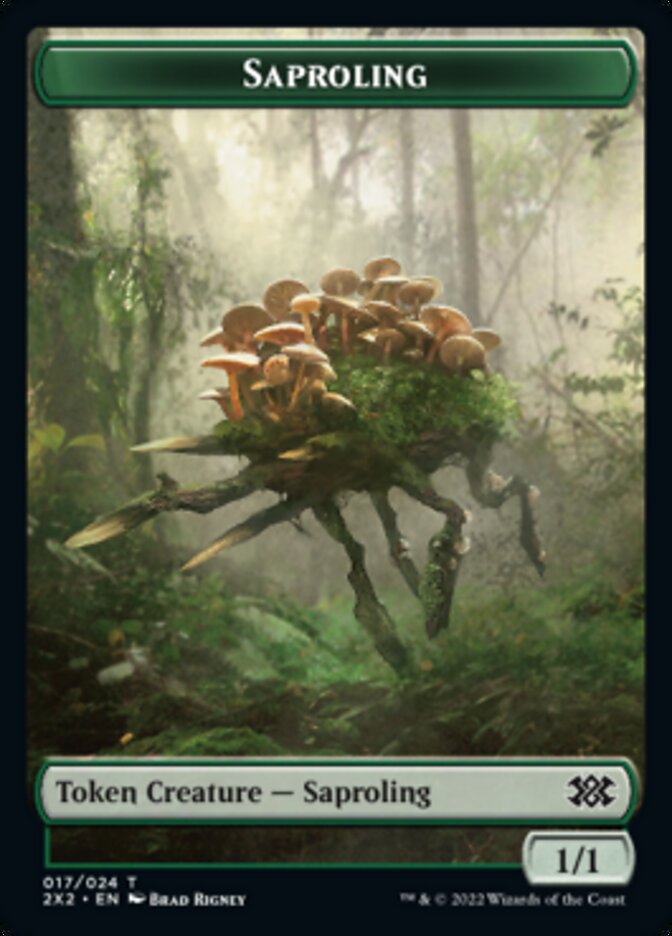 Saproling // Angel Double-Sided Token [Double Masters 2022 Tokens] | Gear Gaming Fayetteville