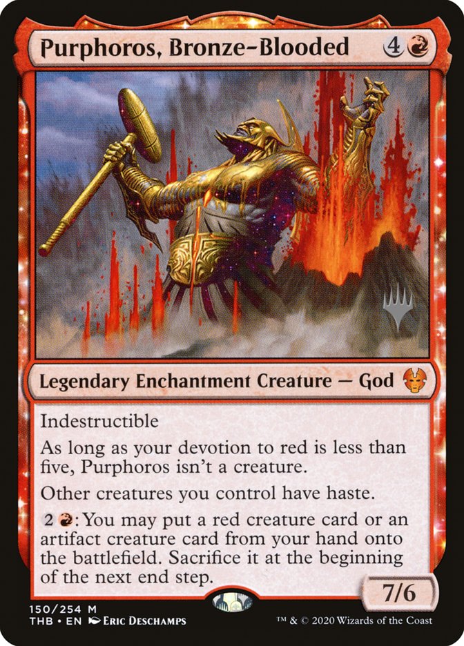 Purphoros, Bronze-Blooded (Promo Pack) [Theros Beyond Death Promos] | Gear Gaming Fayetteville