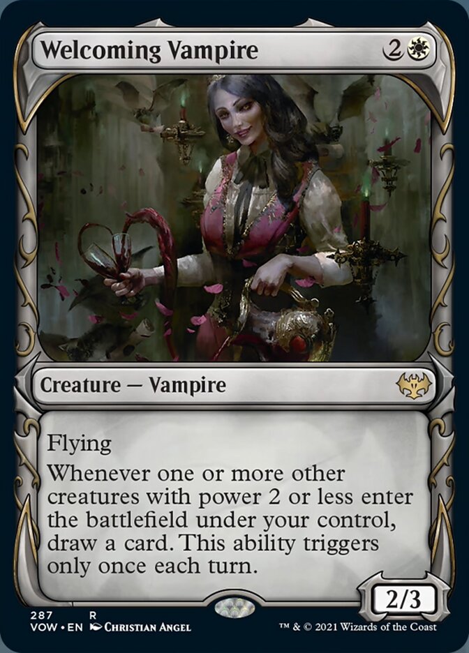 Welcoming Vampire (Showcase Fang Frame) [Innistrad: Crimson Vow] | Gear Gaming Fayetteville