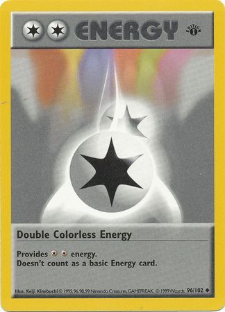 Double Colorless Energy (96/102) (Shadowless) [Base Set 1st Edition] | Gear Gaming Fayetteville