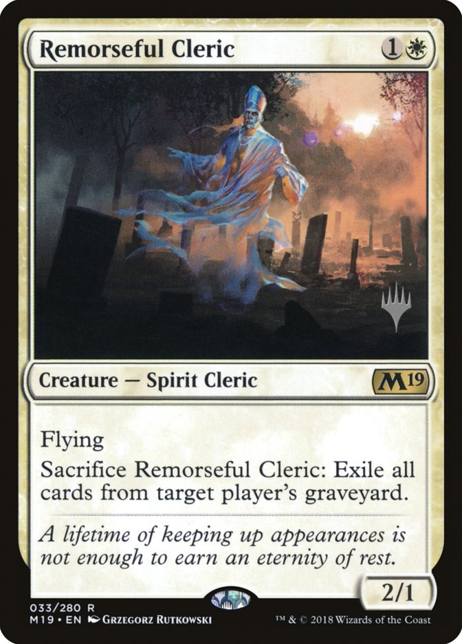 Remorseful Cleric (Promo Pack) [Core Set 2019 Promos] | Gear Gaming Fayetteville