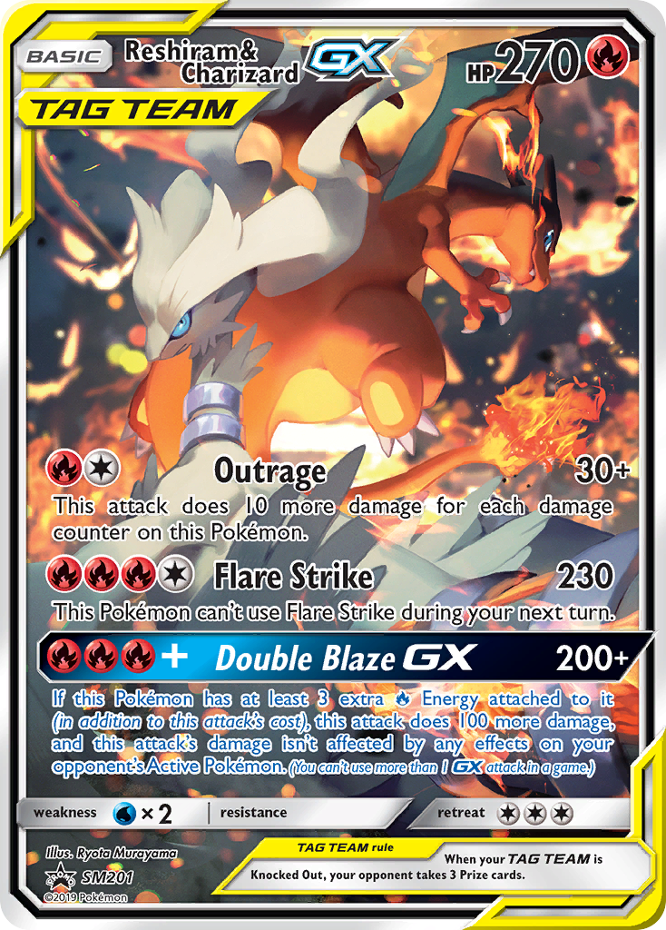 Reshiram & Charizard GX (SM201) [Sun & Moon: Black Star Promos] | Gear Gaming Fayetteville