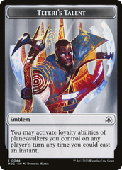 First Mate Ragavan // Teferi's Talent Emblem Double-Sided Token [March of the Machine Commander Tokens] | Gear Gaming Fayetteville