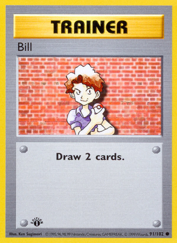 Bill (91/102) (Shadowless) [Base Set 1st Edition] | Gear Gaming Fayetteville