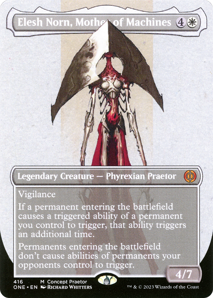 Elesh Norn, Mother of Machines (Borderless Concept Praetors) [Phyrexia: All Will Be One] | Gear Gaming Fayetteville