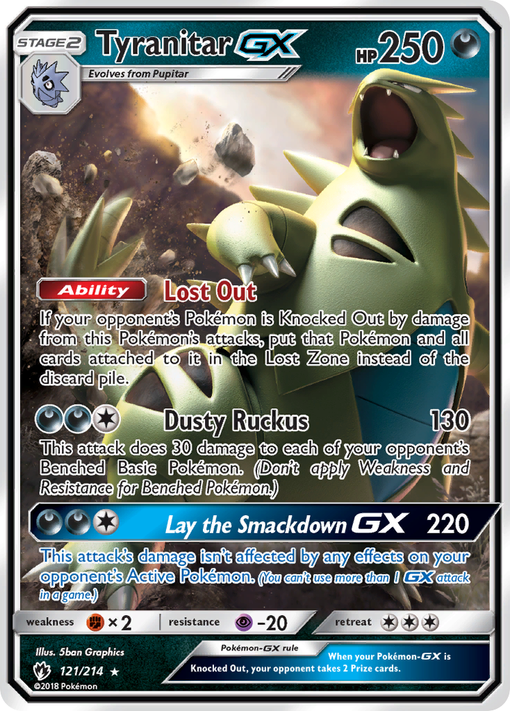 Tyranitar GX (121/214) [Sun & Moon: Lost Thunder] | Gear Gaming Fayetteville