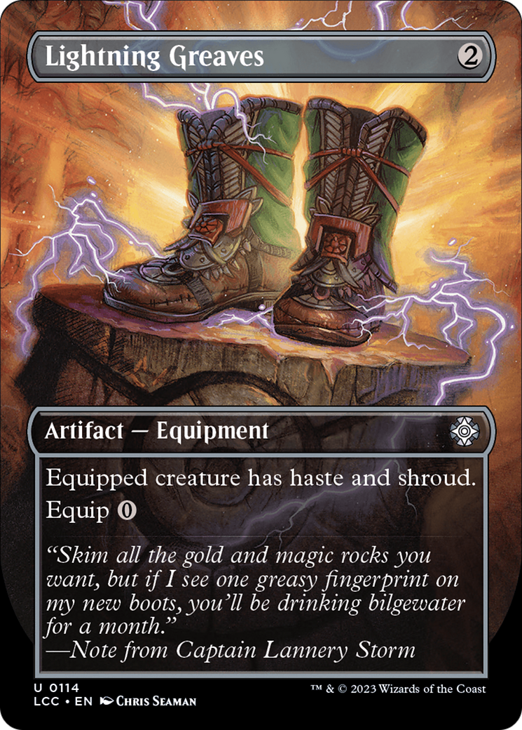 Lightning Greaves (Borderless) [The Lost Caverns of Ixalan Commander] | Gear Gaming Fayetteville