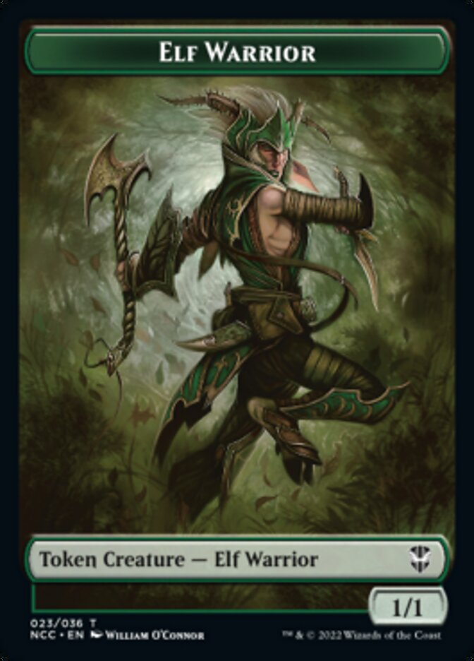 Elf Warrior // Wurm Double-Sided Token [Streets of New Capenna Commander Tokens] | Gear Gaming Fayetteville