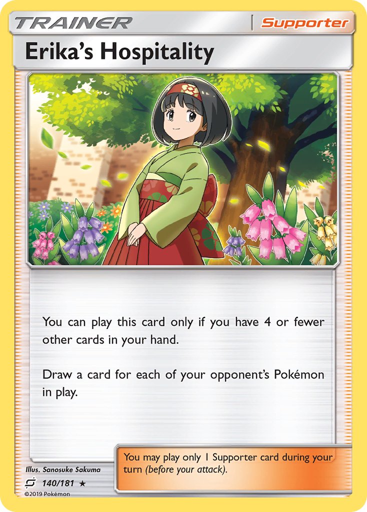 Erika's Hospitality (140/181) (Theme Deck Exclusive) [Sun & Moon: Team Up] | Gear Gaming Fayetteville