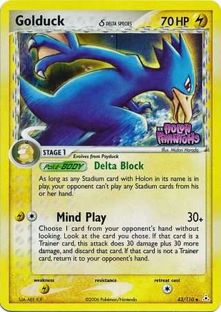 Golduck (43/110) (Delta Species) (Stamped) [EX: Holon Phantoms] | Gear Gaming Fayetteville