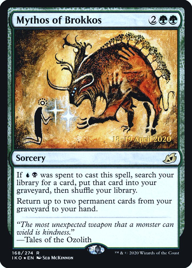 Mythos of Brokkos [Ikoria: Lair of Behemoths Prerelease Promos] | Gear Gaming Fayetteville