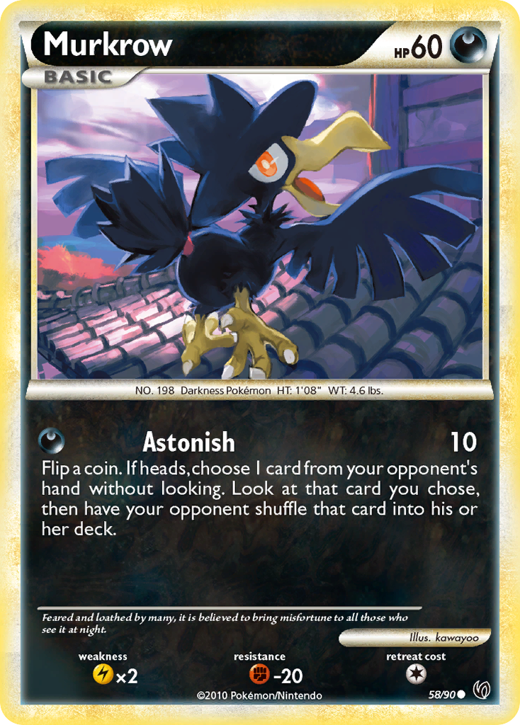 Murkrow (58/90) [HeartGold & SoulSilver: Undaunted] | Gear Gaming Fayetteville