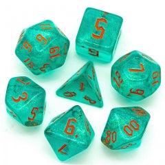 Blue Glitter 7pcs Dice Set | Gear Gaming Fayetteville