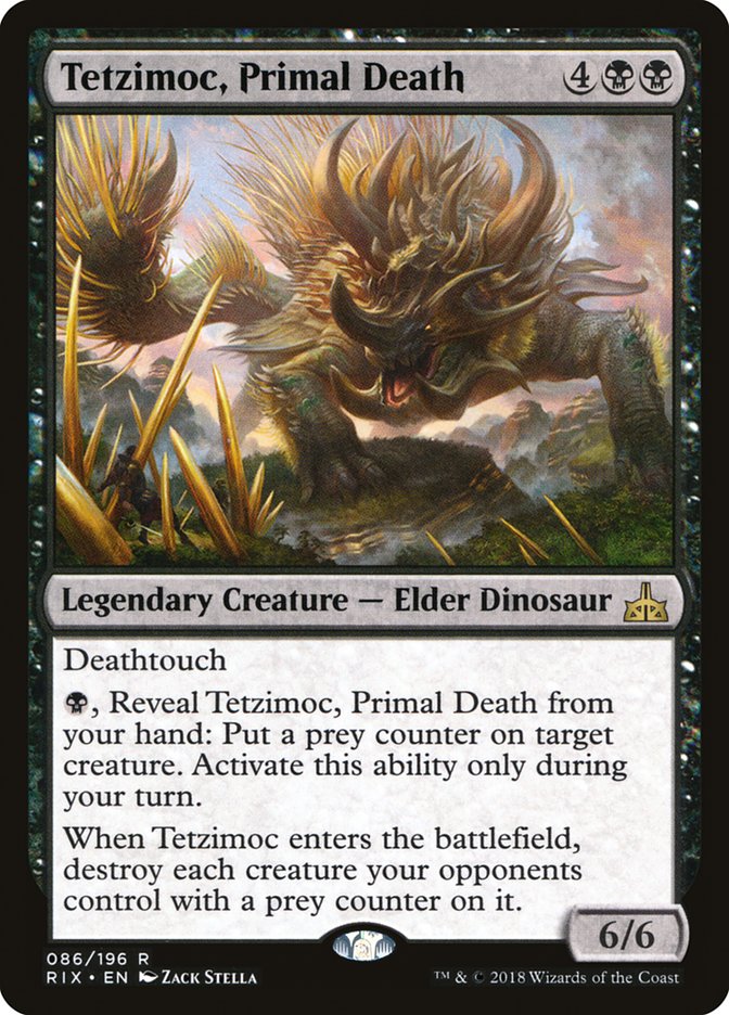 Tetzimoc, Primal Death [Rivals of Ixalan] | Gear Gaming Fayetteville