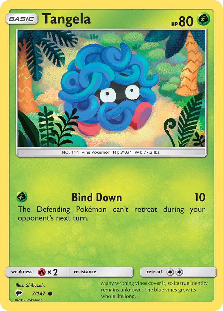 Tangela (7/147) [Sun & Moon: Burning Shadows] | Gear Gaming Fayetteville