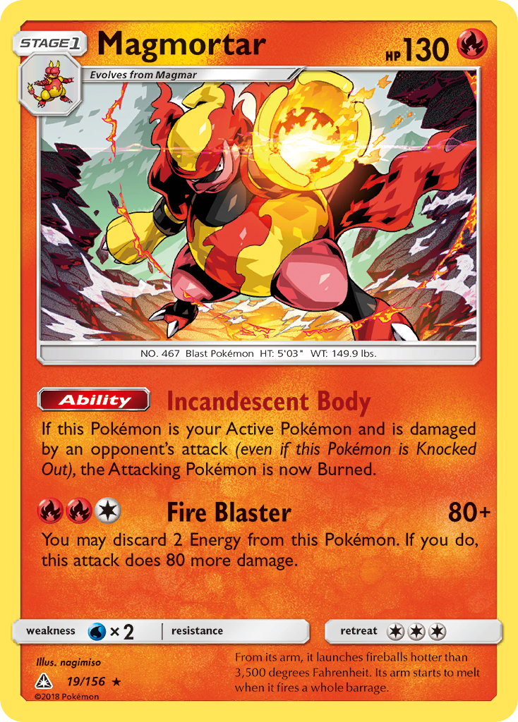 Magmortar (19/156) [Sun & Moon: Ultra Prism] | Gear Gaming Fayetteville