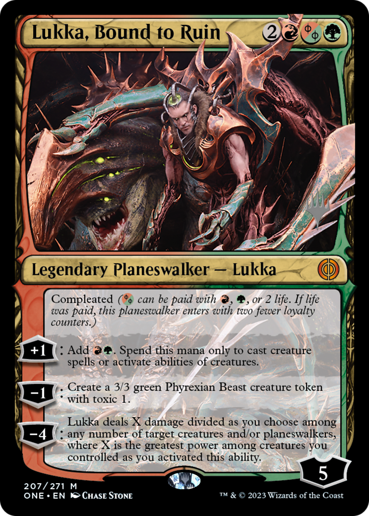 Lukka, Bound to Ruin (Promo Pack) [Phyrexia: All Will Be One Promos] | Gear Gaming Fayetteville