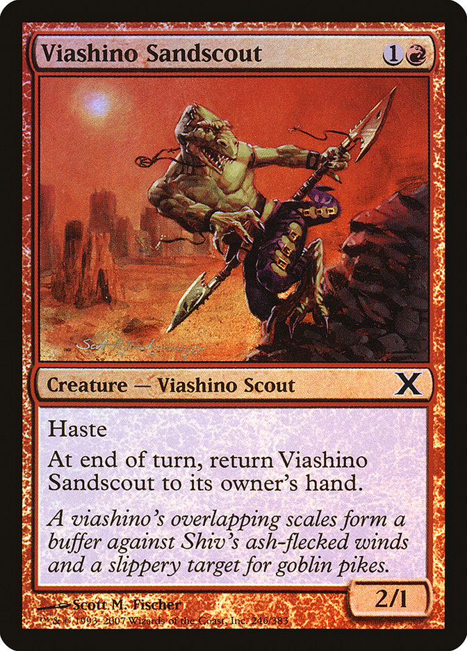 Viashino Sandscout (Premium Foil) [Tenth Edition] | Gear Gaming Fayetteville