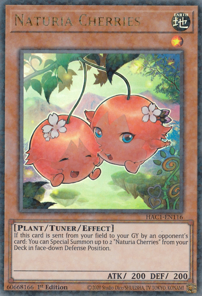 Naturia Cherries (Duel Terminal) [HAC1-EN116] Parallel Rare | Gear Gaming Fayetteville