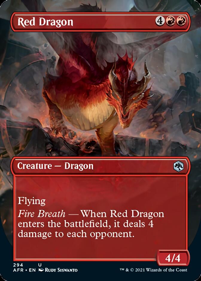 Red Dragon (Borderless Alternate Art) [Dungeons & Dragons: Adventures in the Forgotten Realms] | Gear Gaming Fayetteville