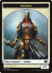 Soldier // Spirit Double-Sided Token [Commander 2014 Tokens] | Gear Gaming Fayetteville