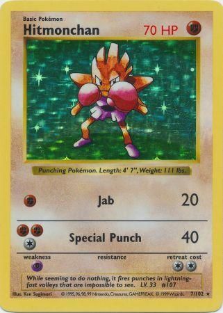 Hitmonchan (7/102) [Base Set Shadowless Unlimited] | Gear Gaming Fayetteville