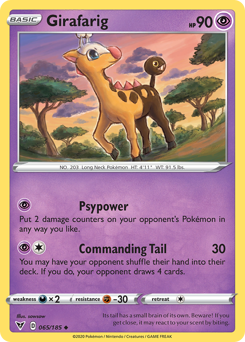 Girafarig (065/185) [Sword & Shield: Vivid Voltage] | Gear Gaming Fayetteville