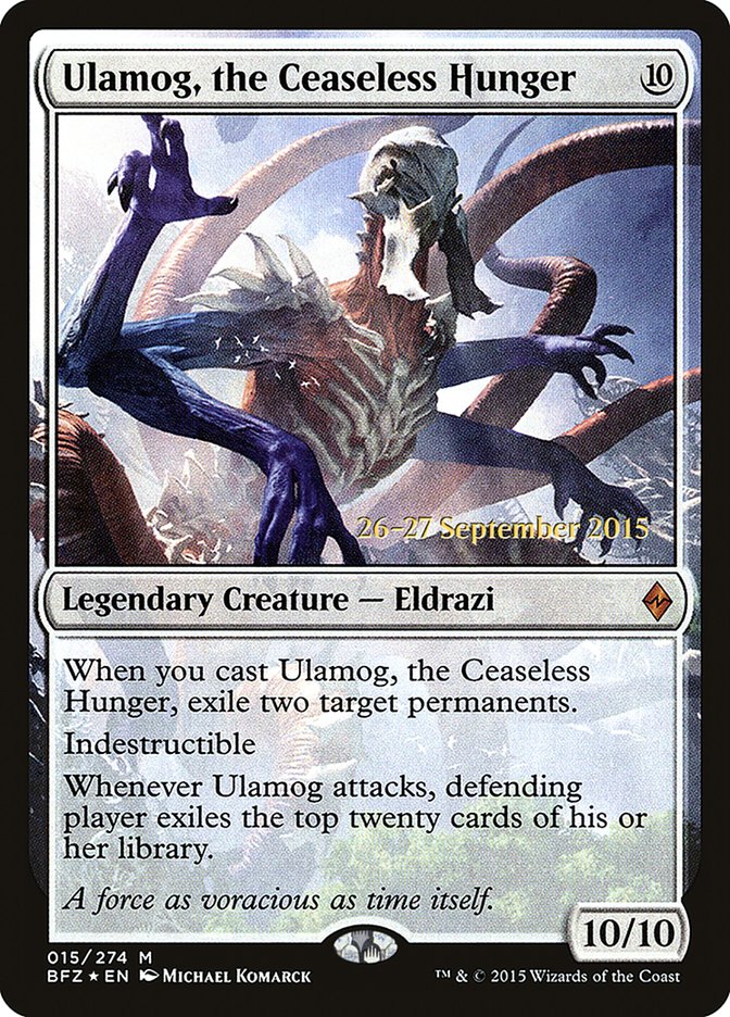 Ulamog, the Ceaseless Hunger [Battle for Zendikar Prerelease Promos] | Gear Gaming Fayetteville