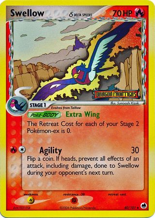 Swellow (40/101) (Delta Species) (Stamped) [EX: Dragon Frontiers] | Gear Gaming Fayetteville