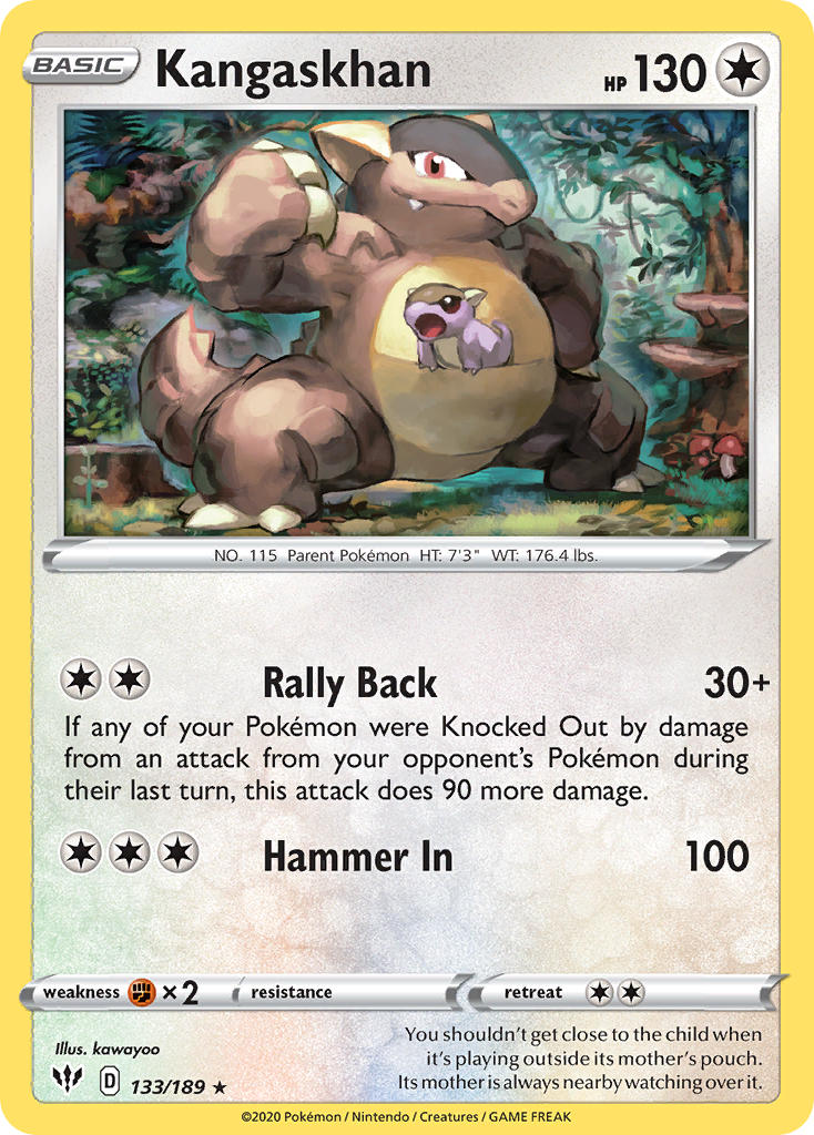 Kangaskhan (133/189) (Theme Deck Exclusive) [Sword & Shield: Darkness Ablaze] | Gear Gaming Fayetteville