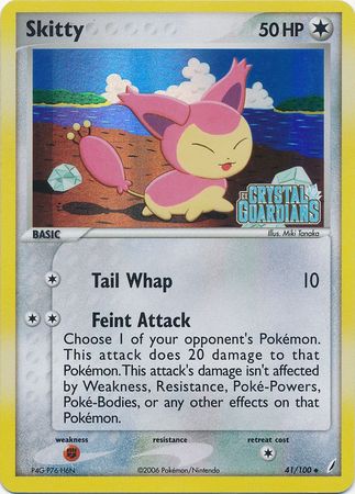 Skitty (41/100) (Stamped) [EX: Crystal Guardians] | Gear Gaming Fayetteville