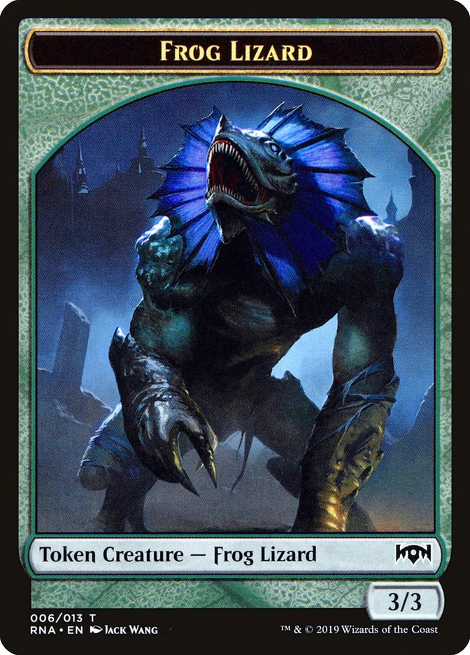 Ooze // Frog Lizard Double-Sided Token [Ravnica Allegiance Guild Kit Tokens] | Gear Gaming Fayetteville