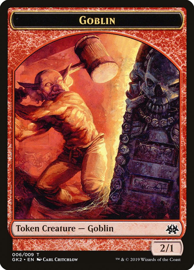 Dragon // Goblin Double-Sided Token [Ravnica Allegiance Guild Kit Tokens] | Gear Gaming Fayetteville