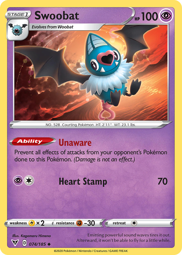 Swoobat (074/185) [Sword & Shield: Vivid Voltage] | Gear Gaming Fayetteville