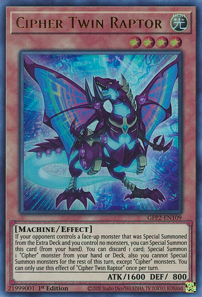 Cipher Twin Raptor [GFP2-EN109] Ultra Rare | Gear Gaming Fayetteville