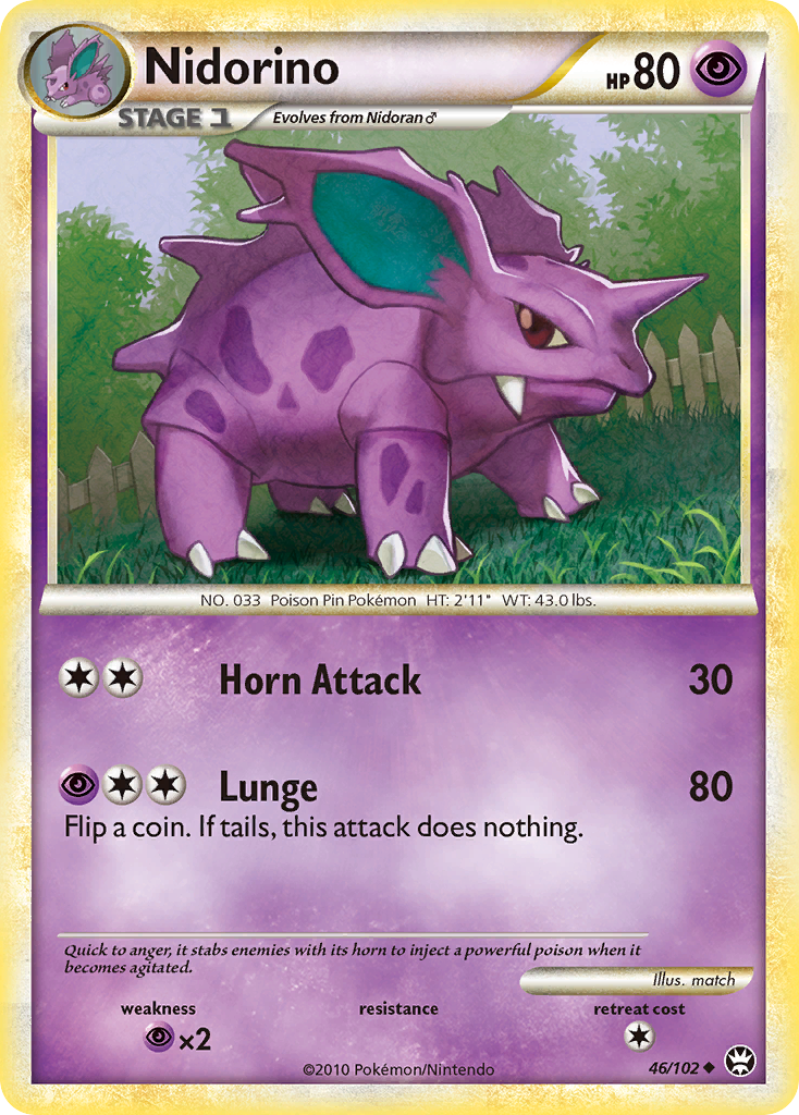 Nidorino (46/102) [HeartGold & SoulSilver: Triumphant] | Gear Gaming Fayetteville