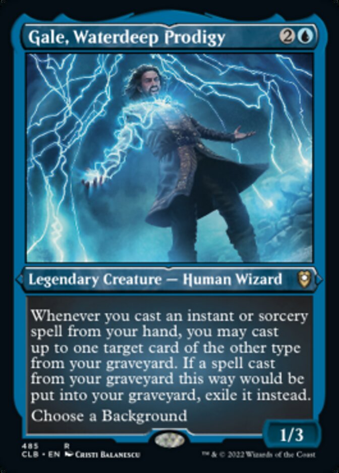 Gale, Waterdeep Prodigy (Foil Etched) [Commander Legends: Battle for Baldur's Gate] | Gear Gaming Fayetteville