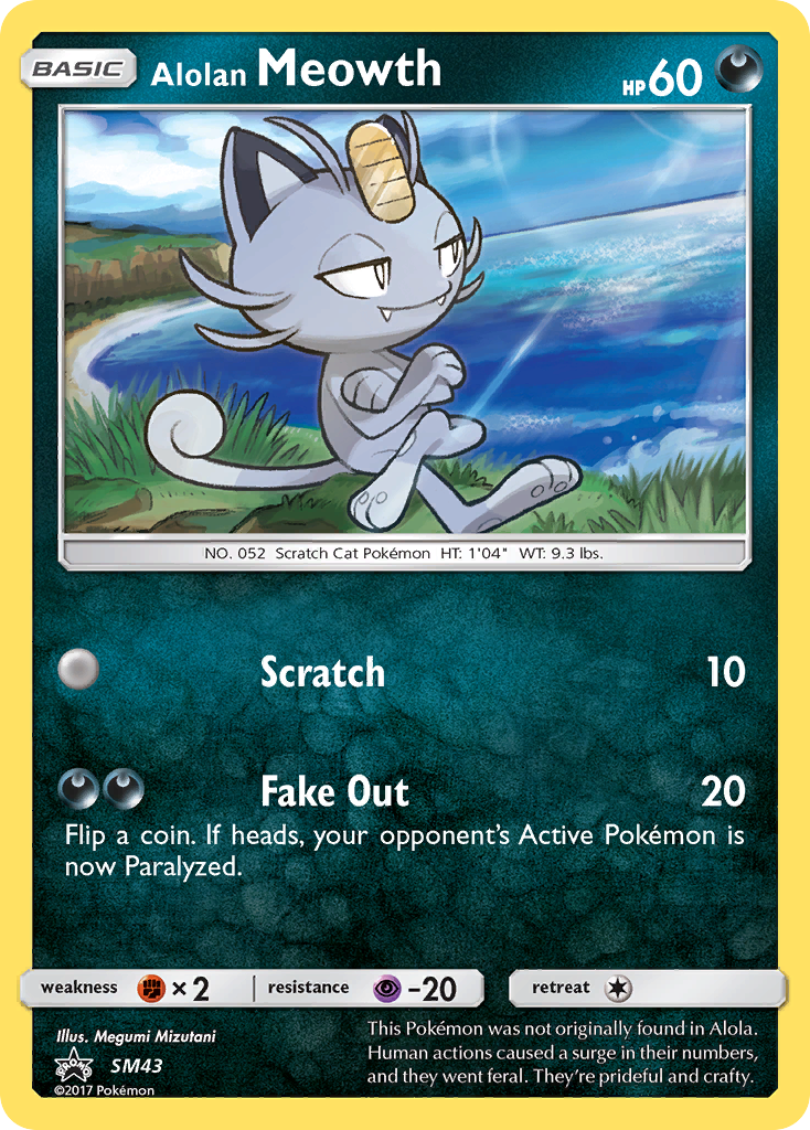 Alolan Meowth (SM43) [Sun & Moon: Black Star Promos] | Gear Gaming Fayetteville