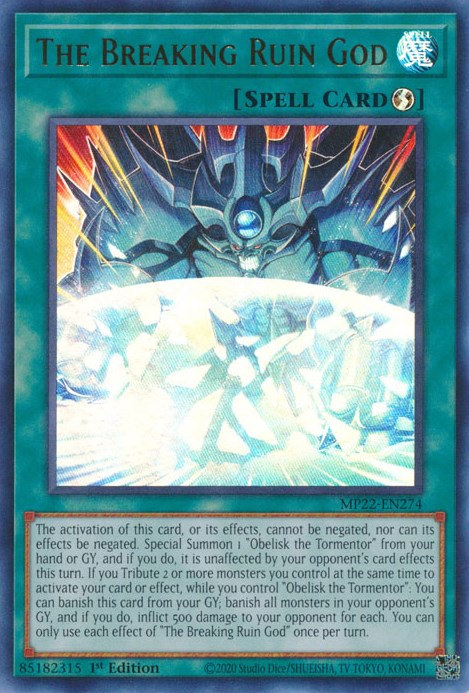 The Breaking Ruin God [MP22-EN274] Ultra Rare | Gear Gaming Fayetteville