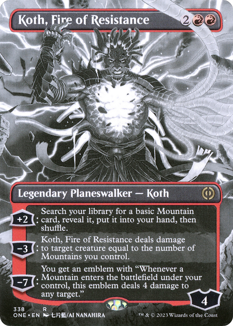 Koth, Fire of Resistance (Borderless Manga) [Phyrexia: All Will Be One] | Gear Gaming Fayetteville