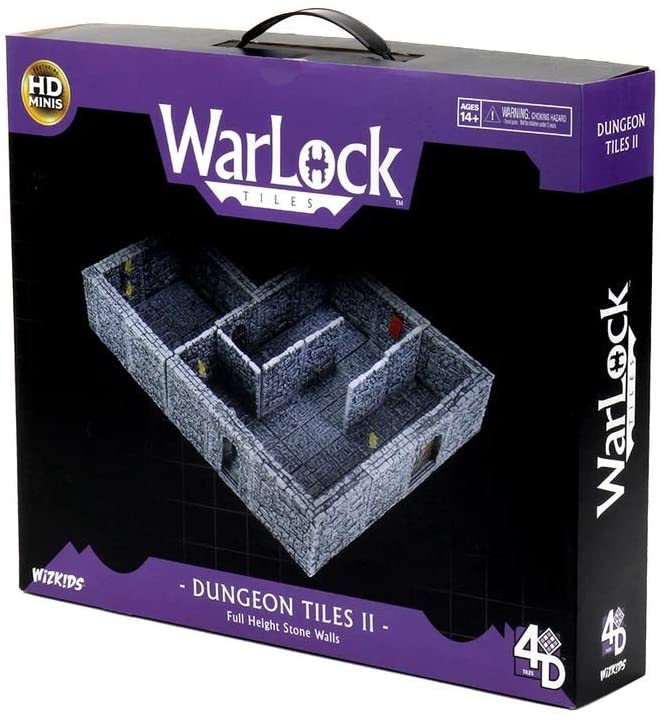 WizKids Warlock Tiles: Dungeon Tiles II – Full Height Stone Walls | Gear Gaming Fayetteville