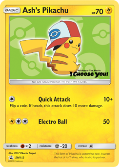 Ash's Pikachu (SM112) [Sun & Moon: Black Star Promos] | Gear Gaming Fayetteville